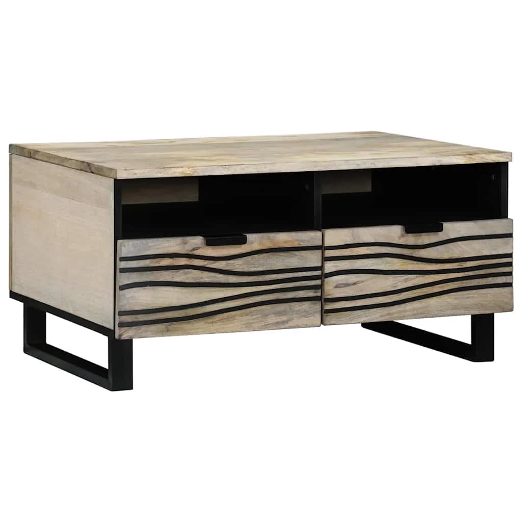 Klubska miza Bela 80 x 54 x 40 cm Inženirski les