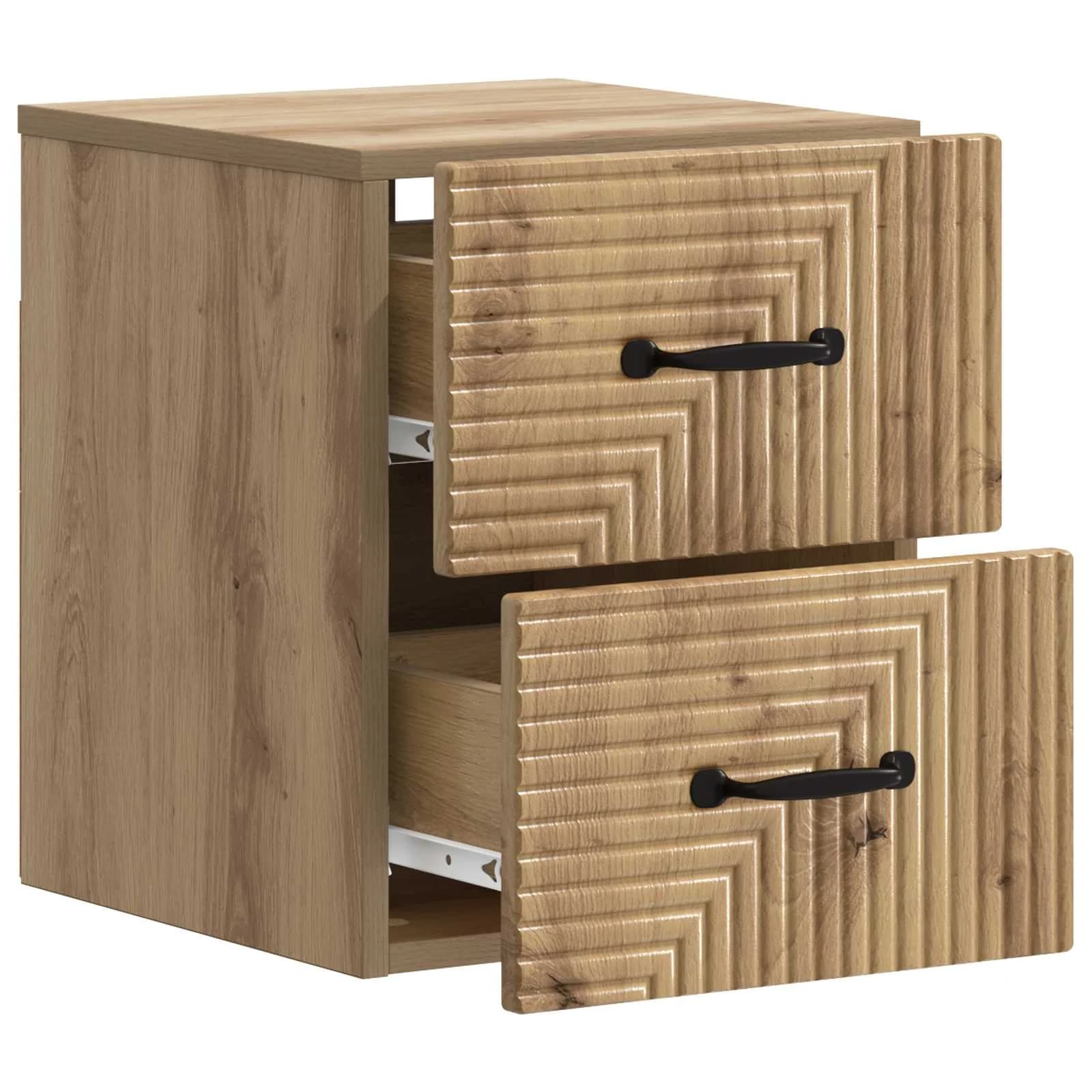 Stenski nočni omarici 2 kos Artisan hrast 34,5 x 33 x 40 cm - slika 6