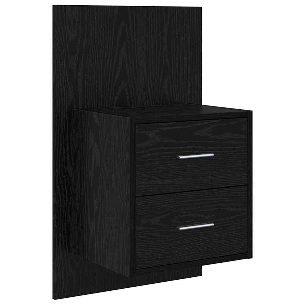 Stenska nočna omarica 2 kos Črna Orehovina 48,5 x 32,5 x 80 cm - slika 6