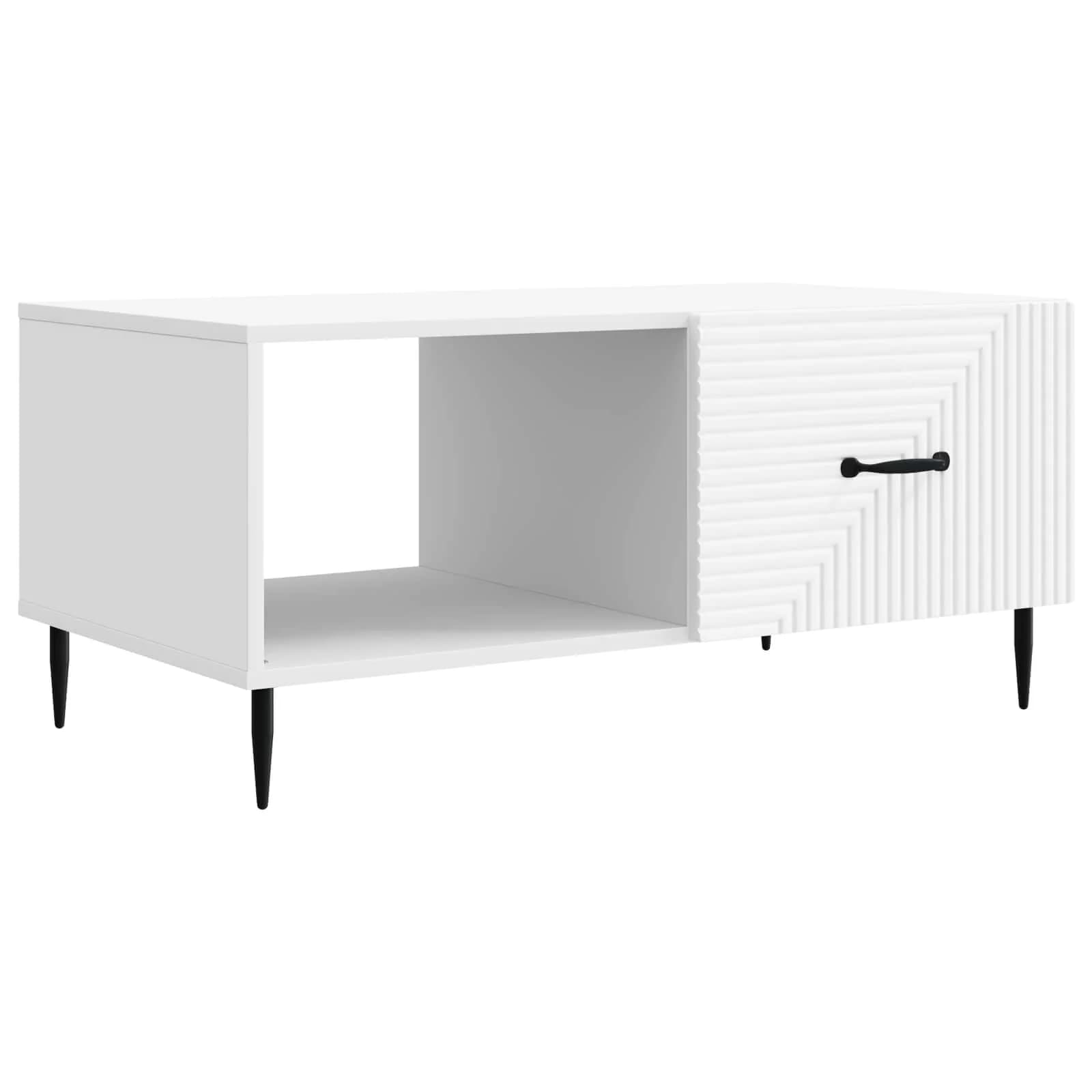 Klubska miza Bela 90 x 50 x 40 cm Inženirski les - slika 2