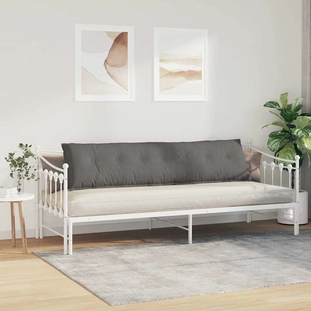 Poglavni vzglavnik Svetlo siva 200 x 50 cm Žametna tkanina - slika 4