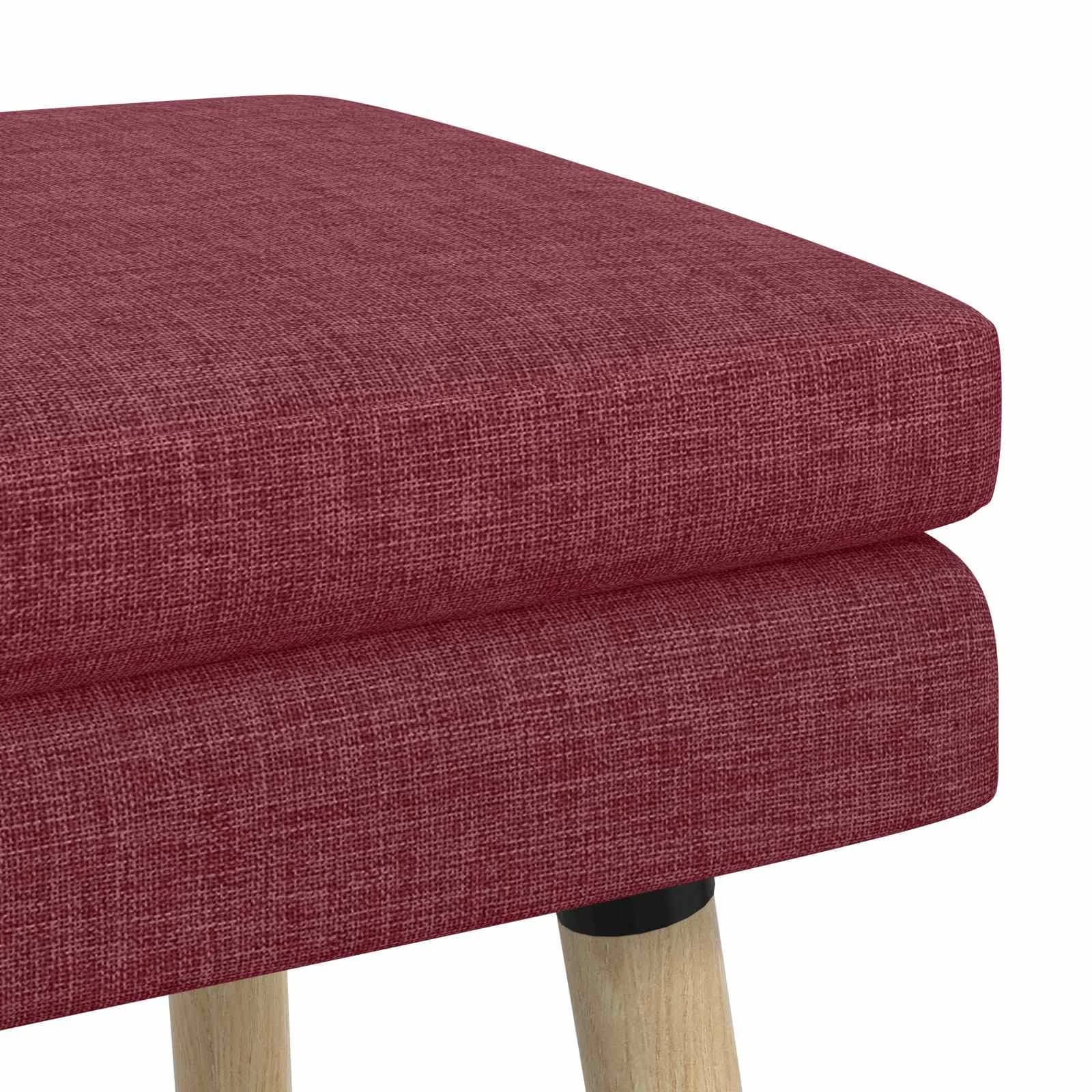 Dvojna klop Vinorodna rdeča 110 x 40 x 47 cm Blago - slika 6