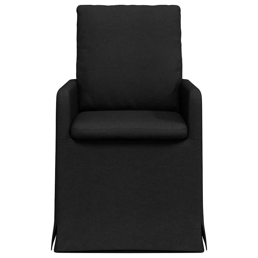 Jedilni stoli 2 kos blago Črna 57 x 67 x 98 cm - slika 4