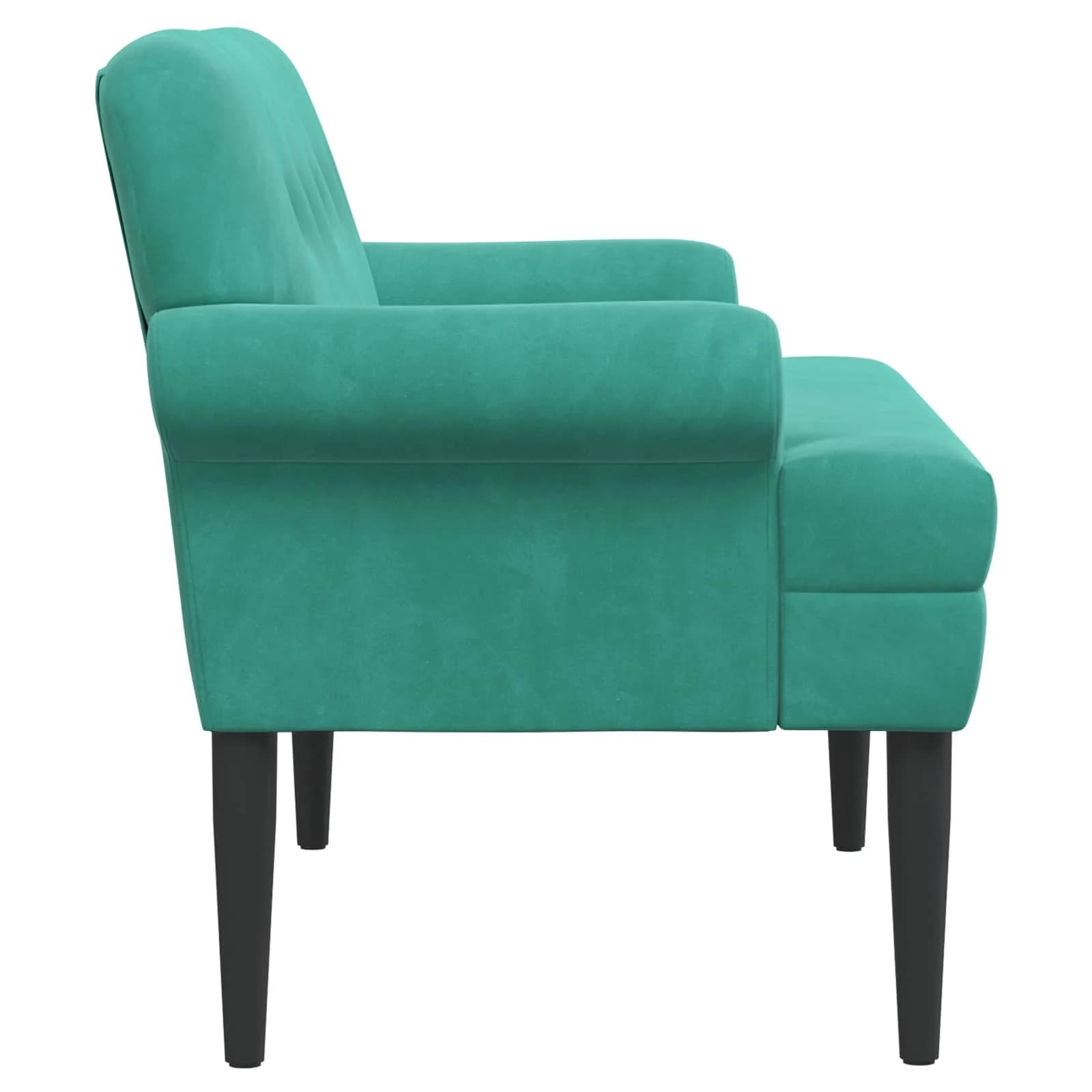 Dvojnica s gumbi Turkizna 120 x 66 x 78 cm Žamet - slika 4