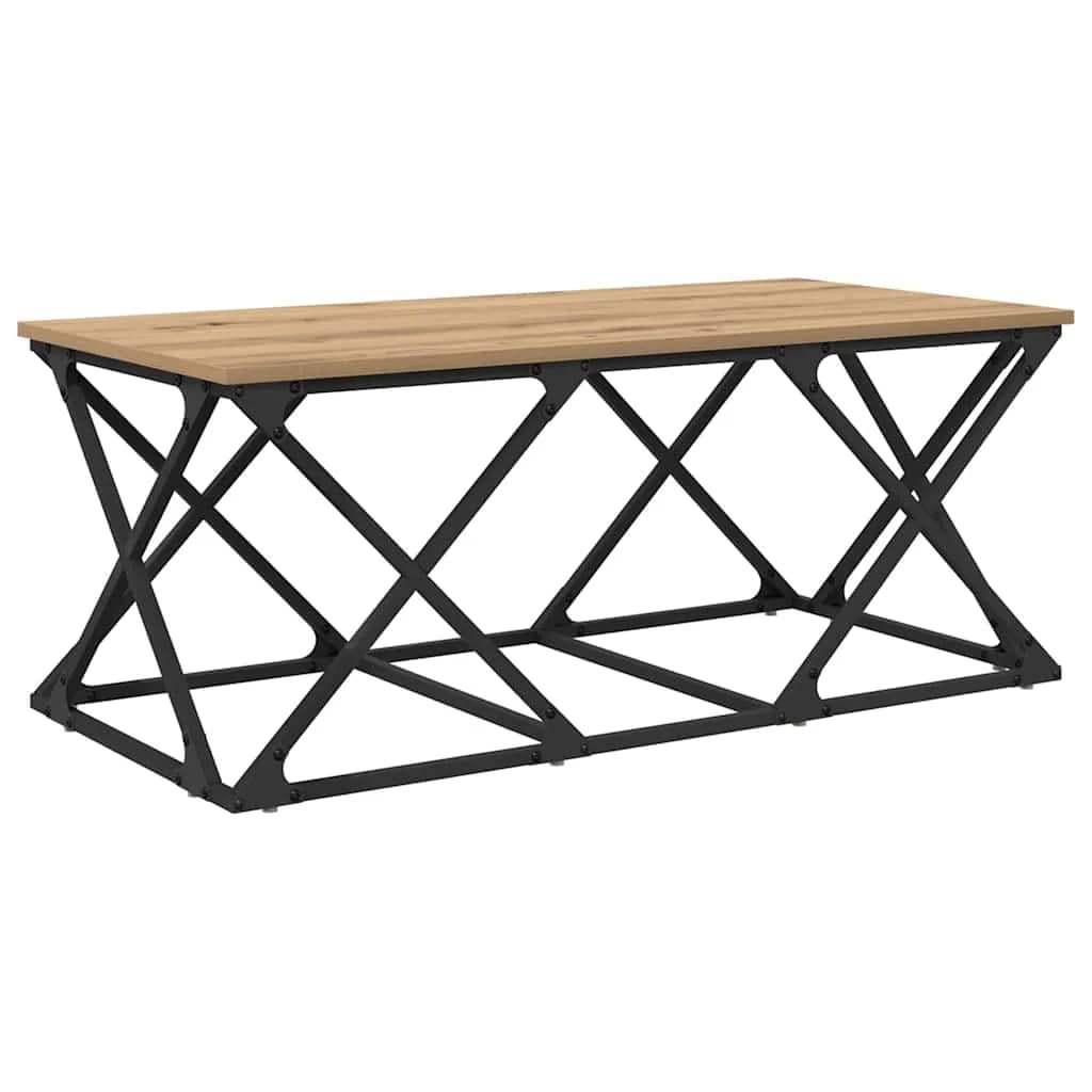 Klubska miza Umetni hrast 100 x 49 x 40 cm Inženirski les - slika 2