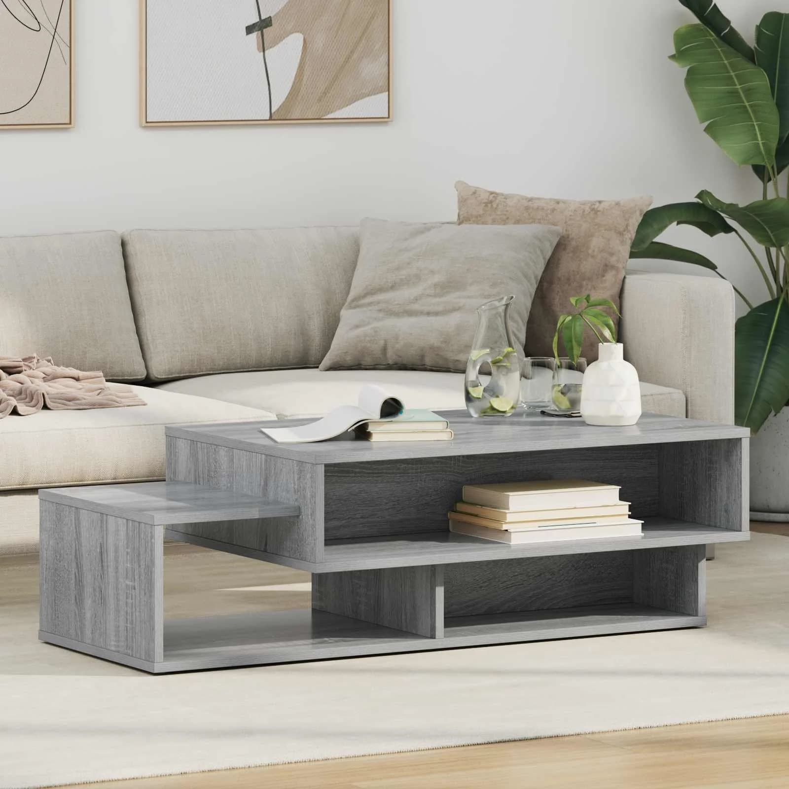 Klubska miza Siva Sonoma 105 x 50 x 32,5 cm Inženirski les
