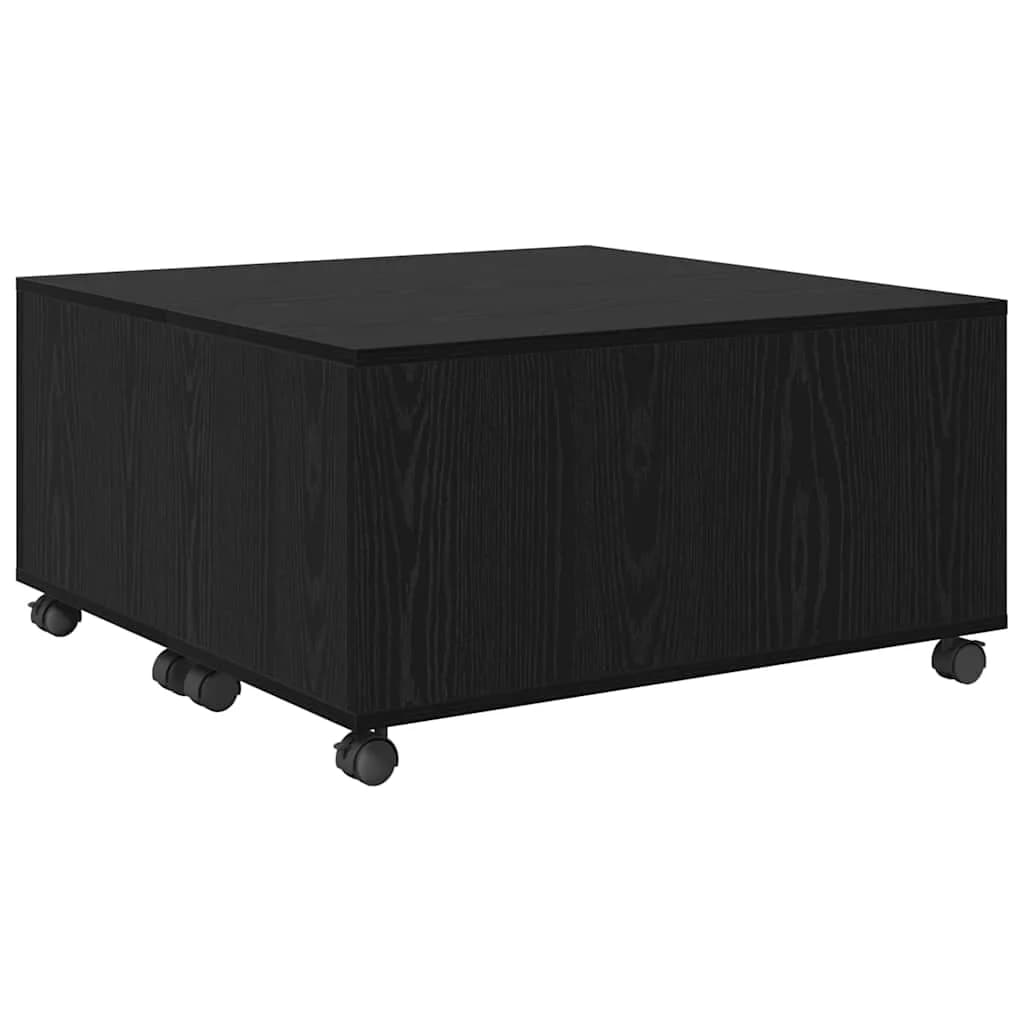 Klubska miza Črna Orehovina 75 x 75 x 38 cm Inženirski les - slika 5