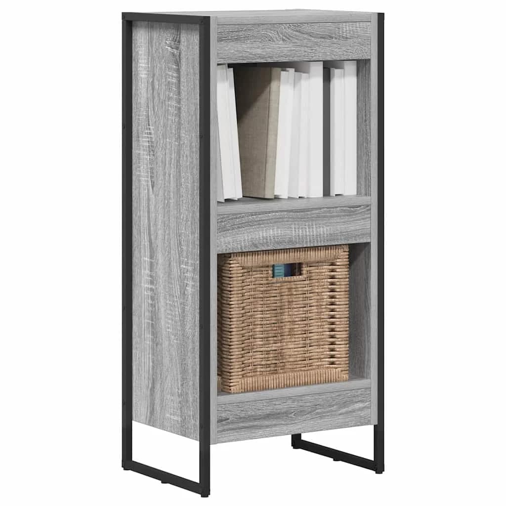 Knjigovni omar 40 x 30 x 86,5 cm Inženirski les Siva Sonoma - slika 3