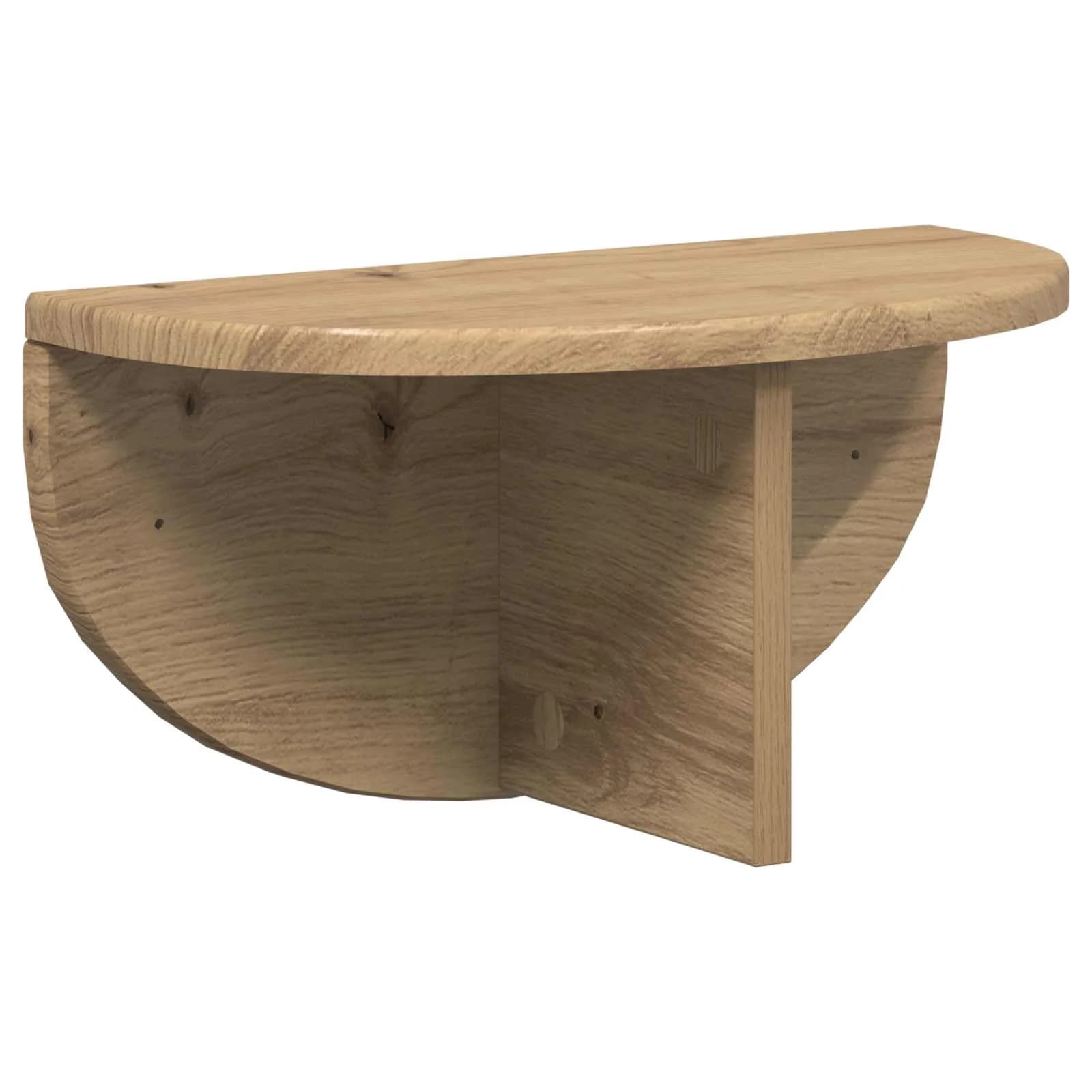 Stenska polica Montaža za steno Umetni hrast 38 x 19 x 19 cm - slika 2