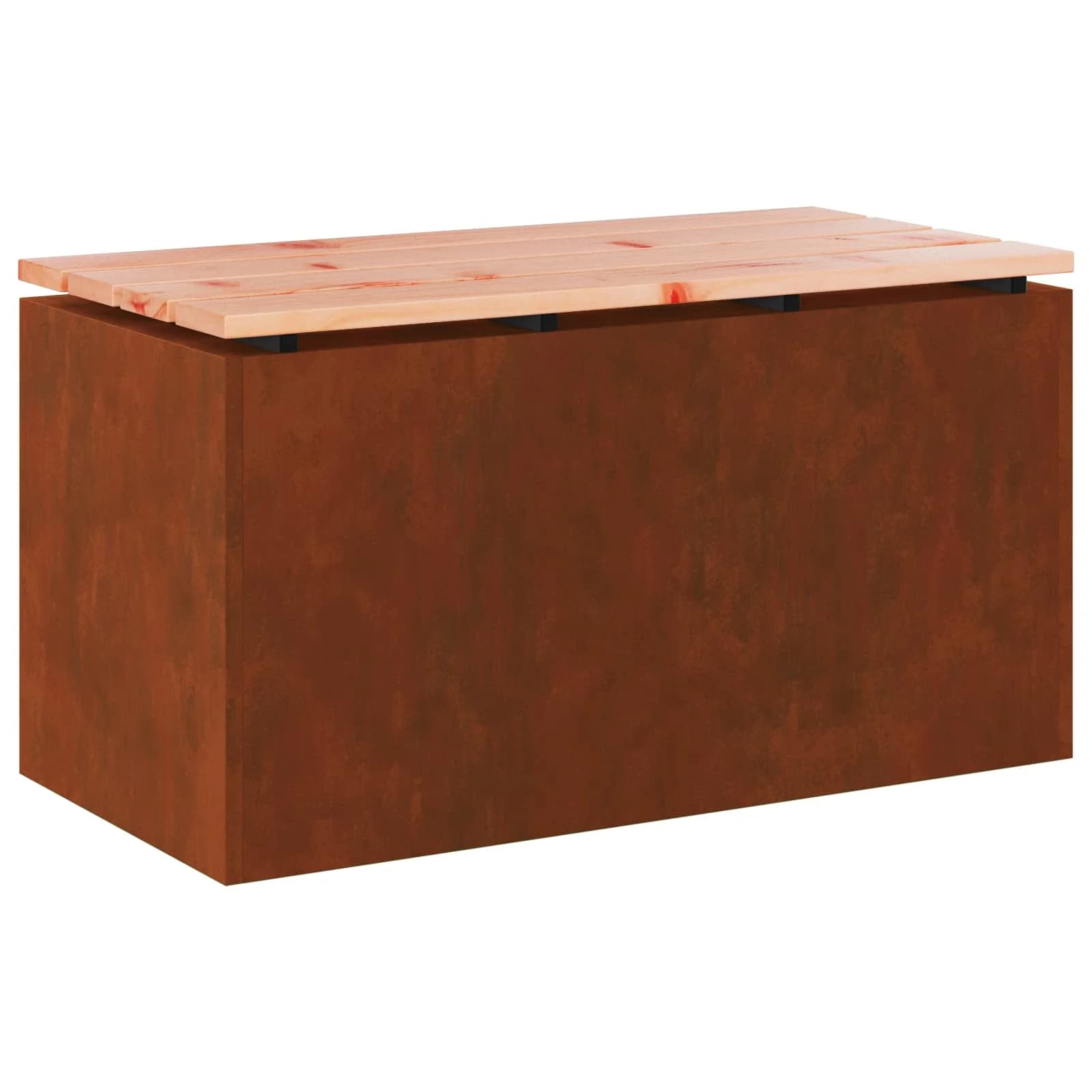 Vrtna klop 2 -Seater 80 x 40 x 43 cm Odporno jeklo Rjav - slika 2