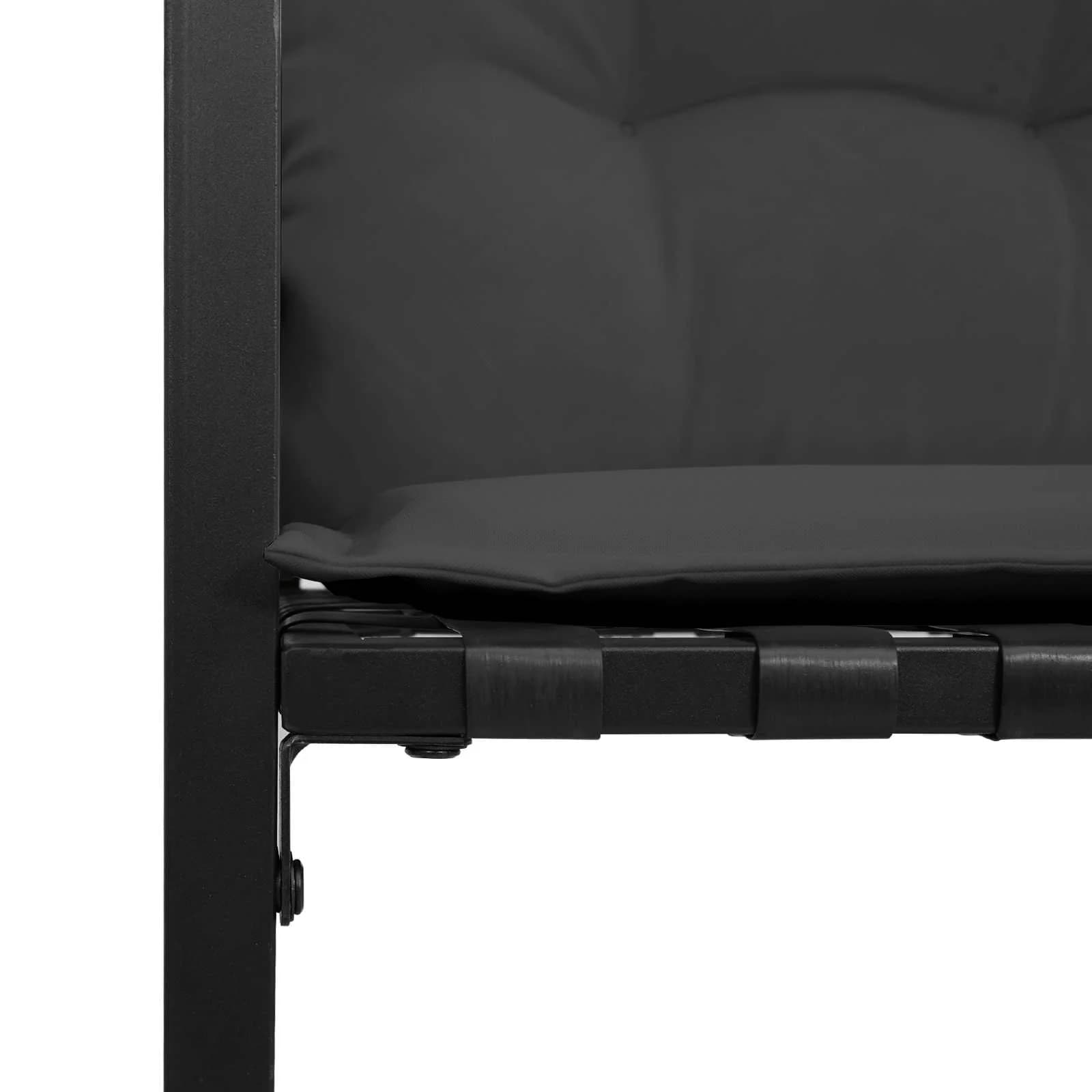 Lesena ležajna klop z blazino Zatemnjeno siva 114 x 55 x 77 cm - slika 7