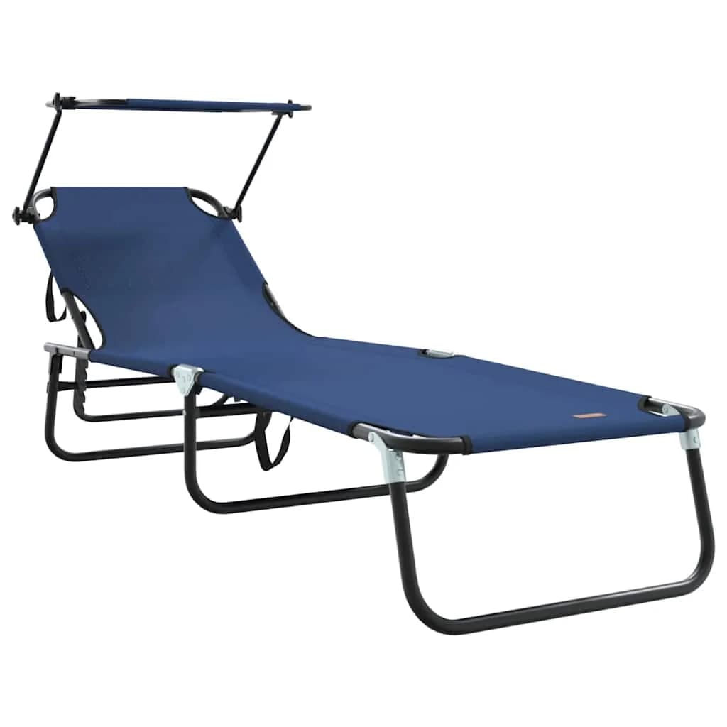 Zložljiv ležalnik Modra 190 x 57 x 81 cm oxford - slika 2