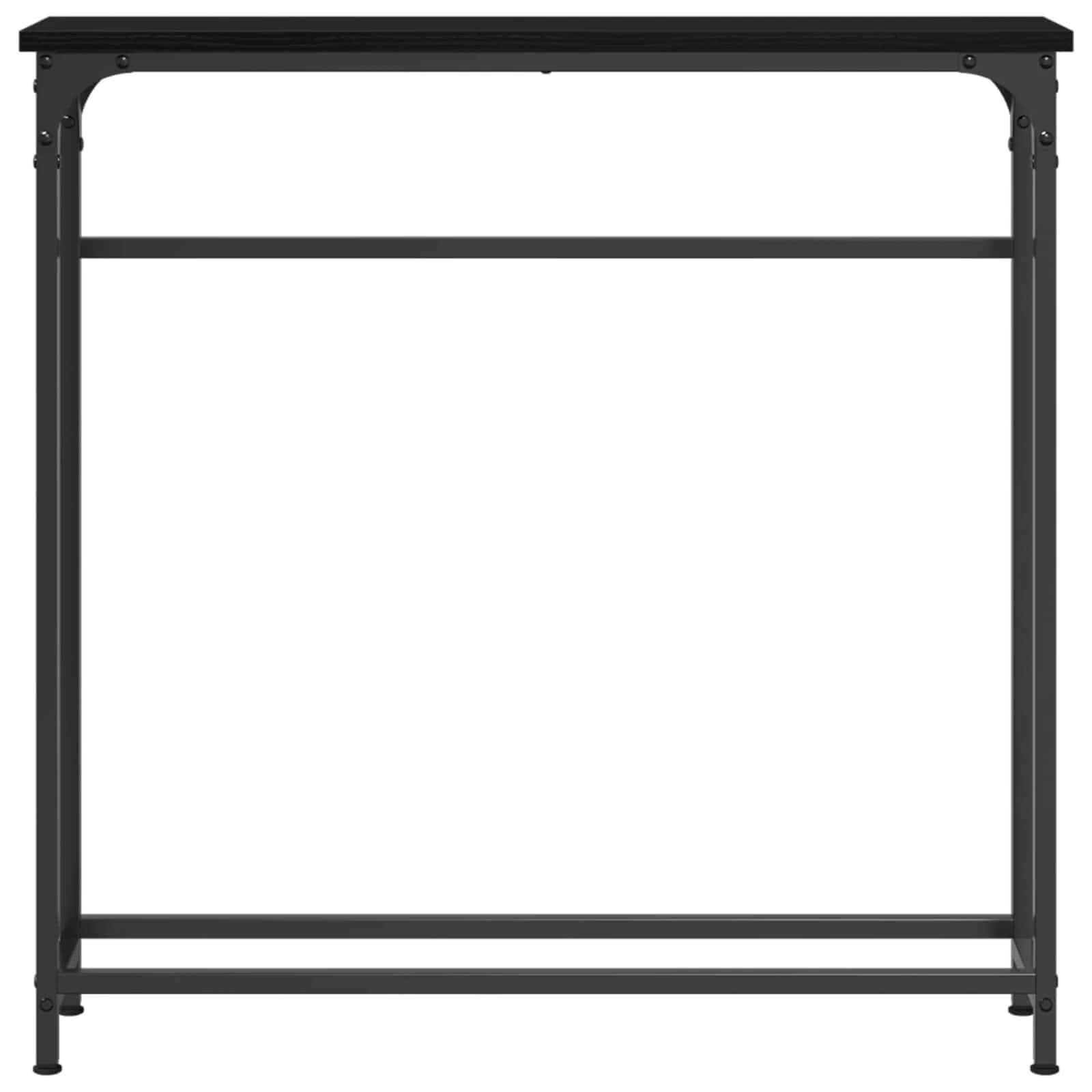 Konzolna miza Črna Orehovina 75 x 19,5 x 75 cm Inženirski les - slika 5