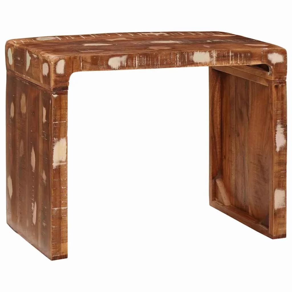 Stranska miza Rjava 60 x 35 x 46 cm Trdna obnovljena les