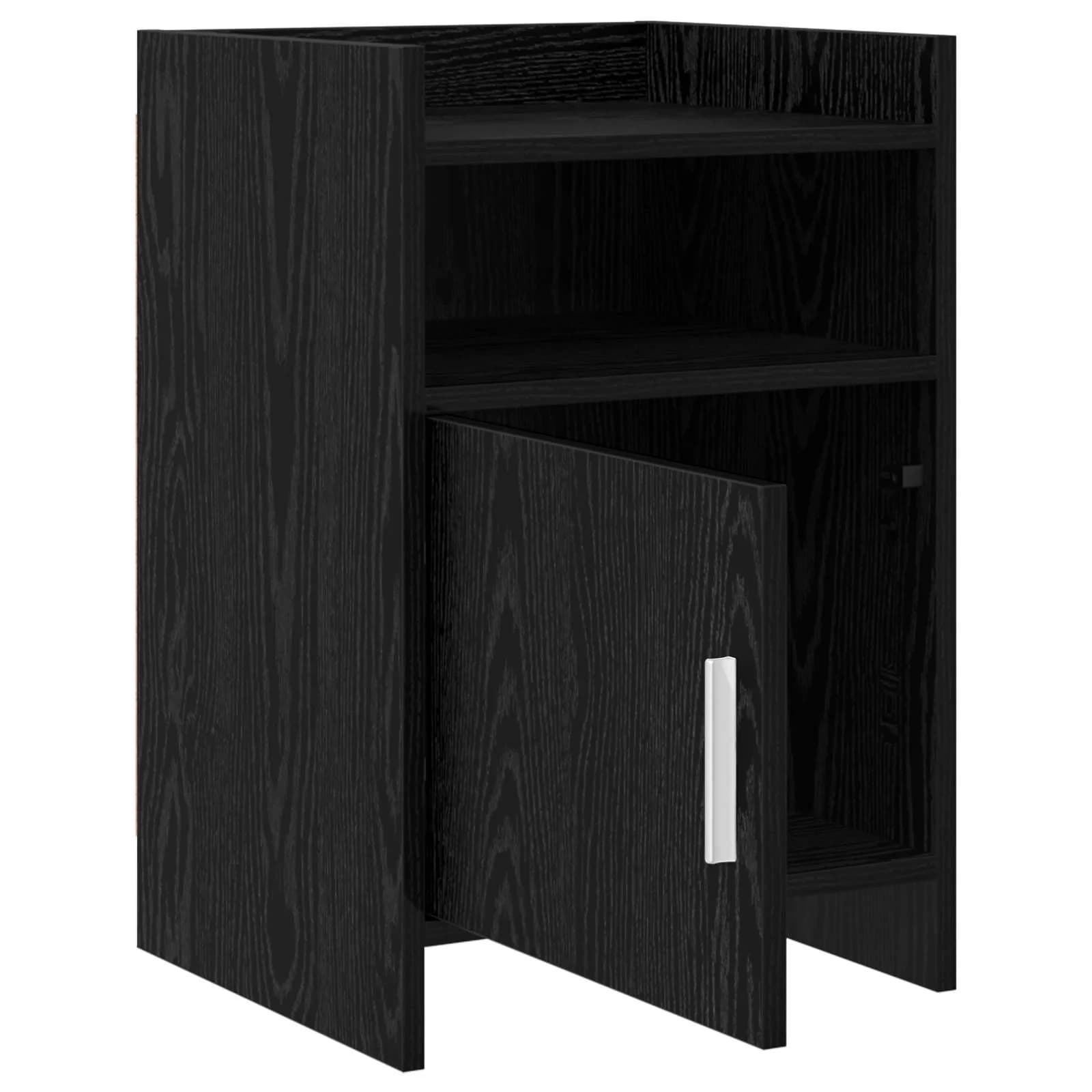 Posteljne mize 2 kos Črni hrast 40 x 36 x 60 cm Inženirski les - slika 3