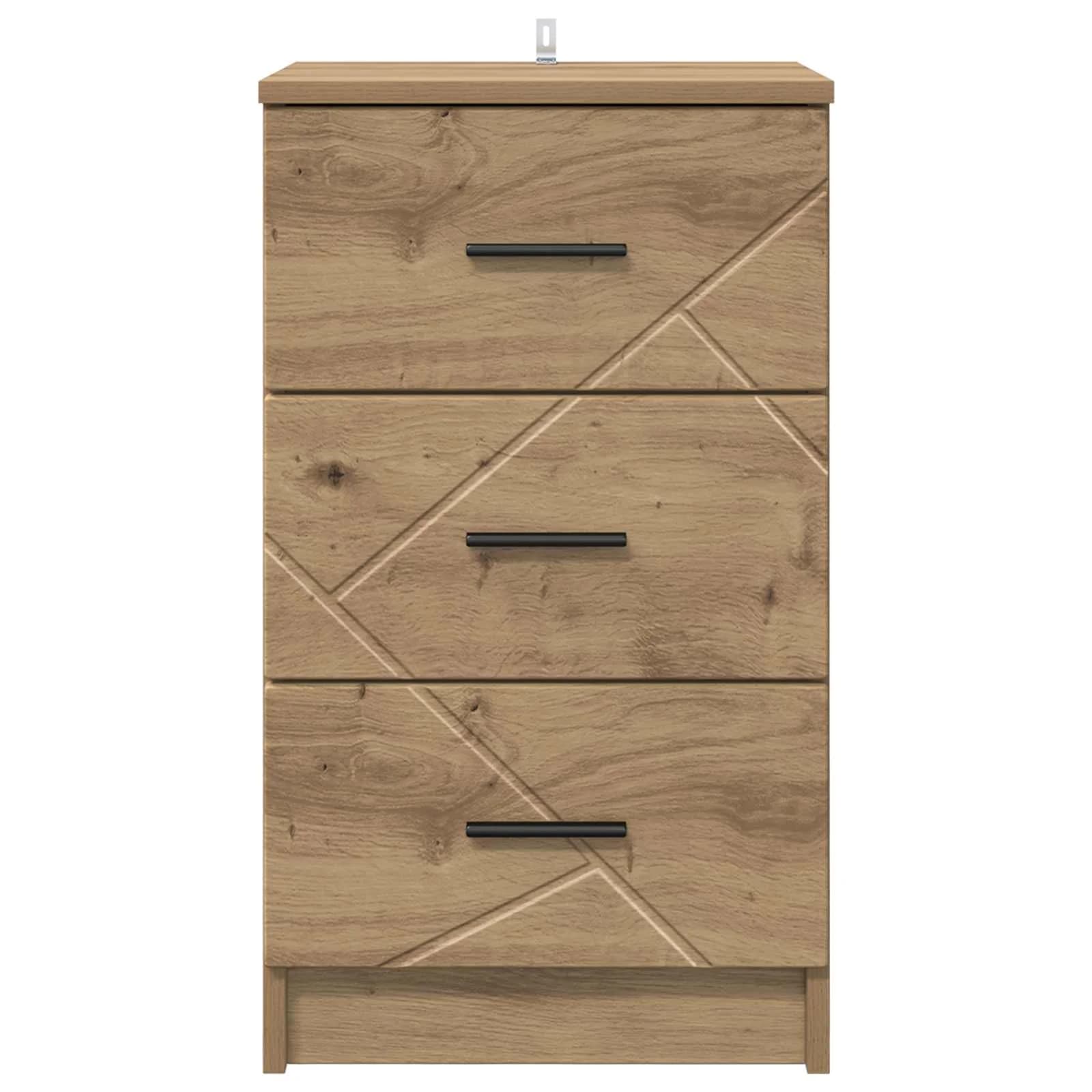 Nočna omarica artisan hrast 38 x 38 x 66 cm Inženirski les - slika 6