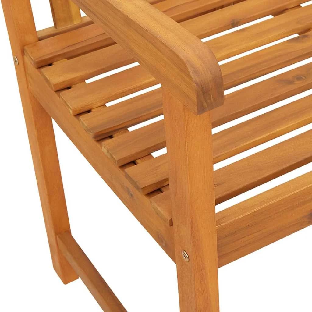 Zunanja klop Naravna 220 x 56 x 90 cm Masiven les akacije - slika 8
