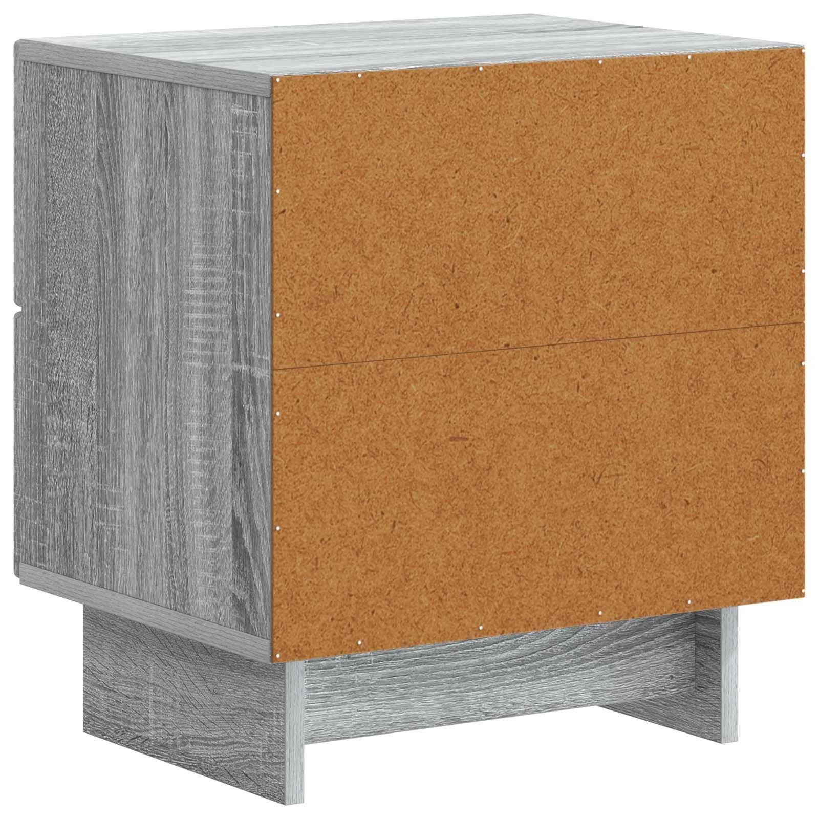 Nočna omarica 2 kos Siva Sonoma 43 x 34,5 x 47,5 cm - slika 9
