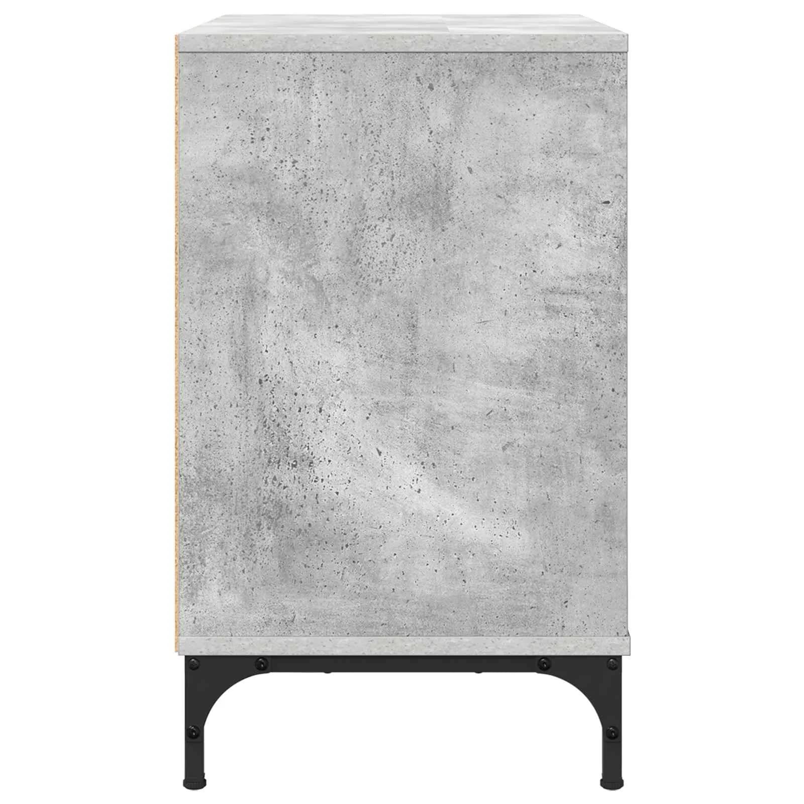 Nočna omarica Betonsko siva 63.5 x 36 x 61 cm Inženirski les - slika 7