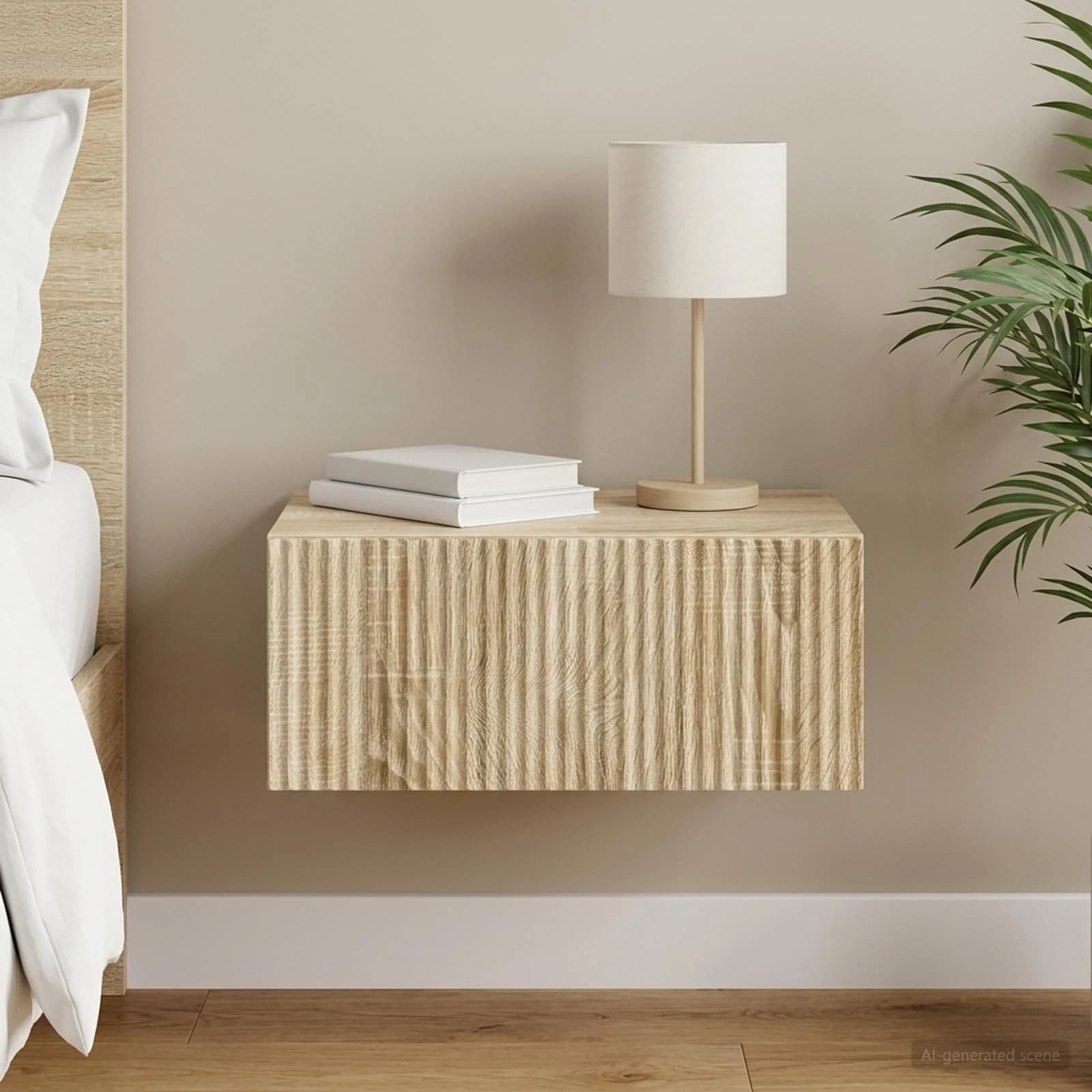 Stenski nočni omarici s predalom Sonoma hrast 49 x 34,5 x 20 cm