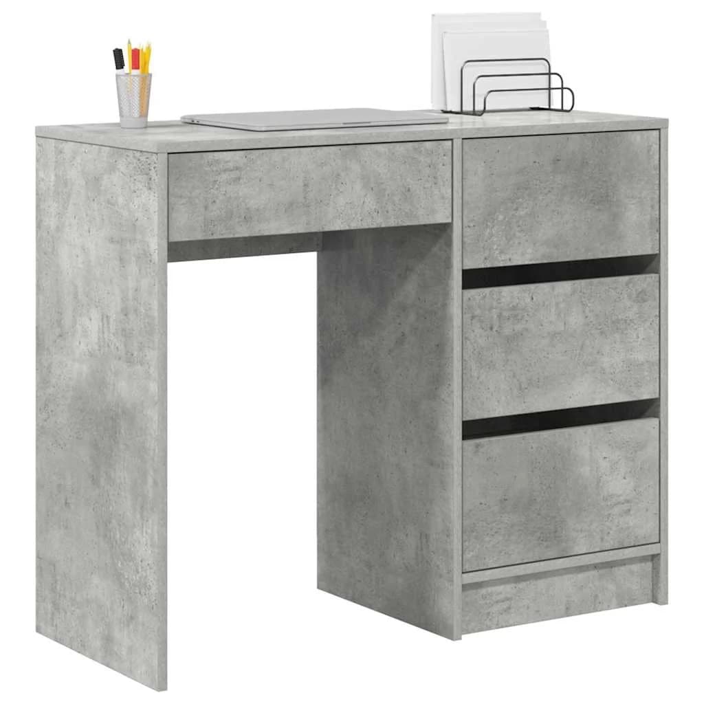 Miza Betonsko siva Inženirski les 90 x 37.5 x 75 cm - slika 3