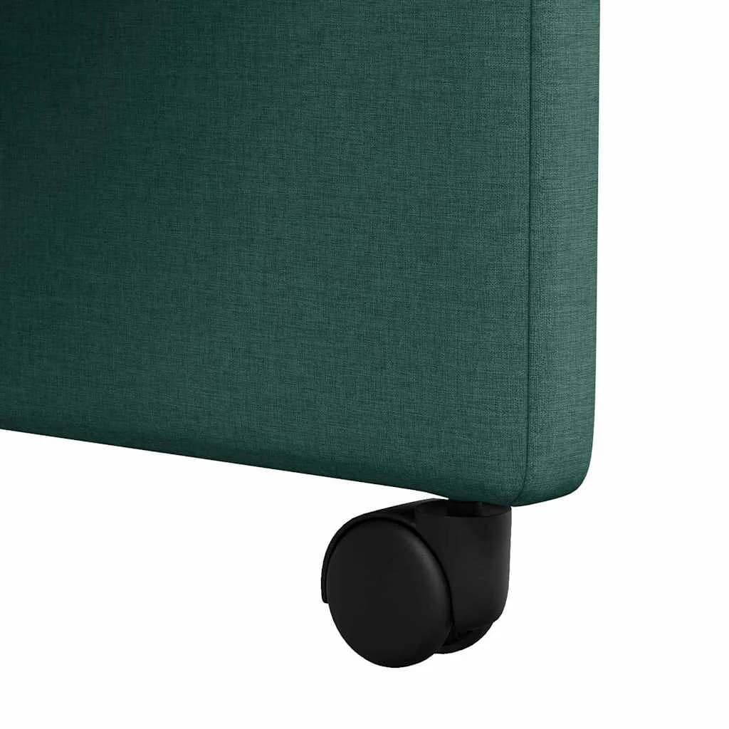 Jedilni stoli s kolesi 2 kos blago Temno zelena 57 x 66 x 94 cm - slika 9