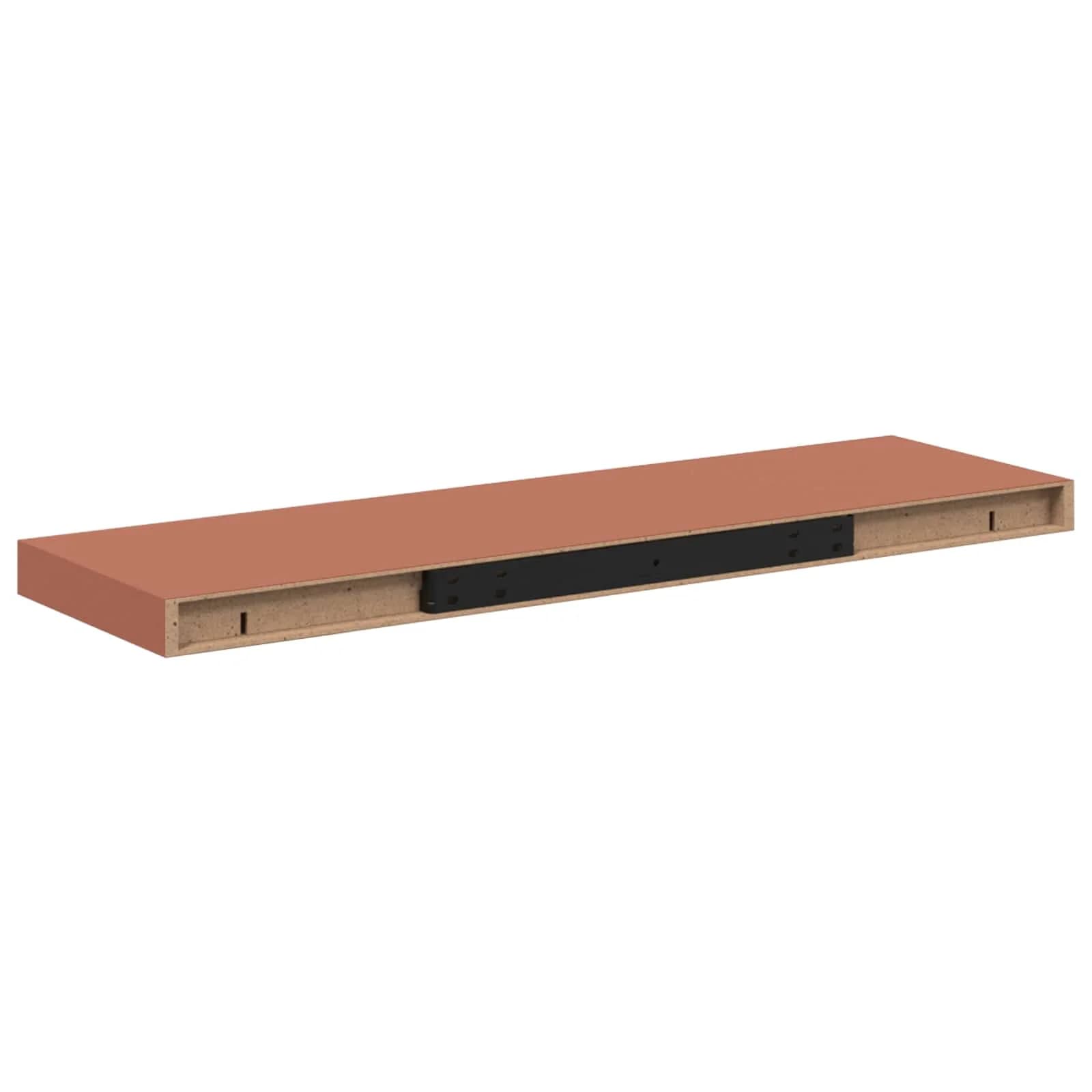Stenska polica Montaža za steno 2 kos Rdeča 90 x 23,5 x 3,8 cm - slika 9