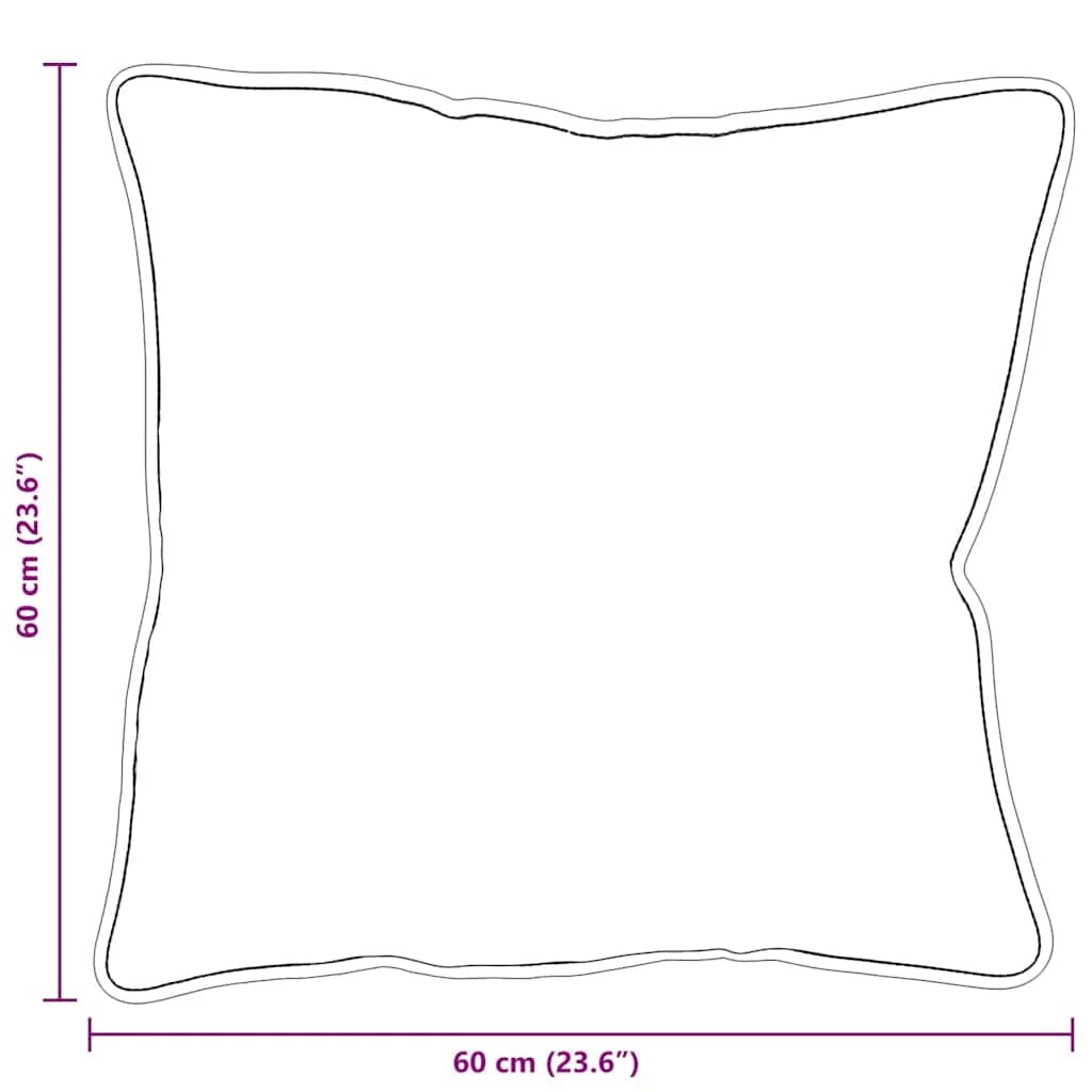Vzglavnik 2 kos 60 x 60 x 20 cm Bombaž in poliester Bela - slika 10