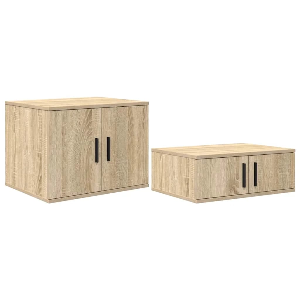 Omarica za shranjevanje 2 kos Sonoma hrast 127 x 41 x 40 cm - slika 2
