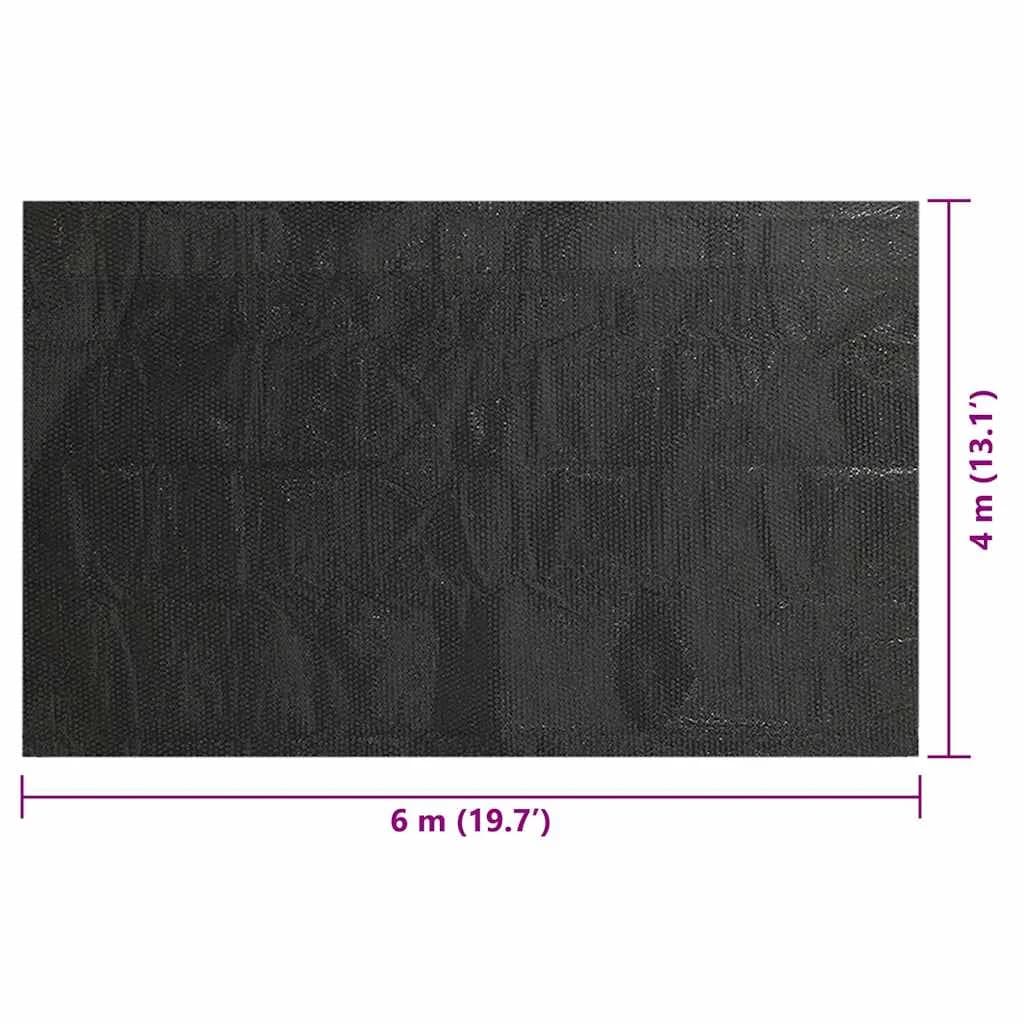Pravokotno pokrivalo za bazen 600x400 cm PE črno - slika 6