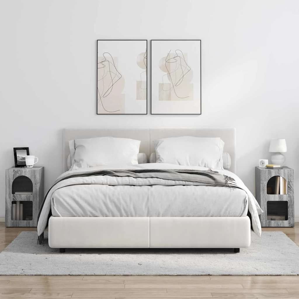 Nočna omarica ELST 2 kos Siva Sonoma 29,5 x 33,5 x 50 cm - slika 4