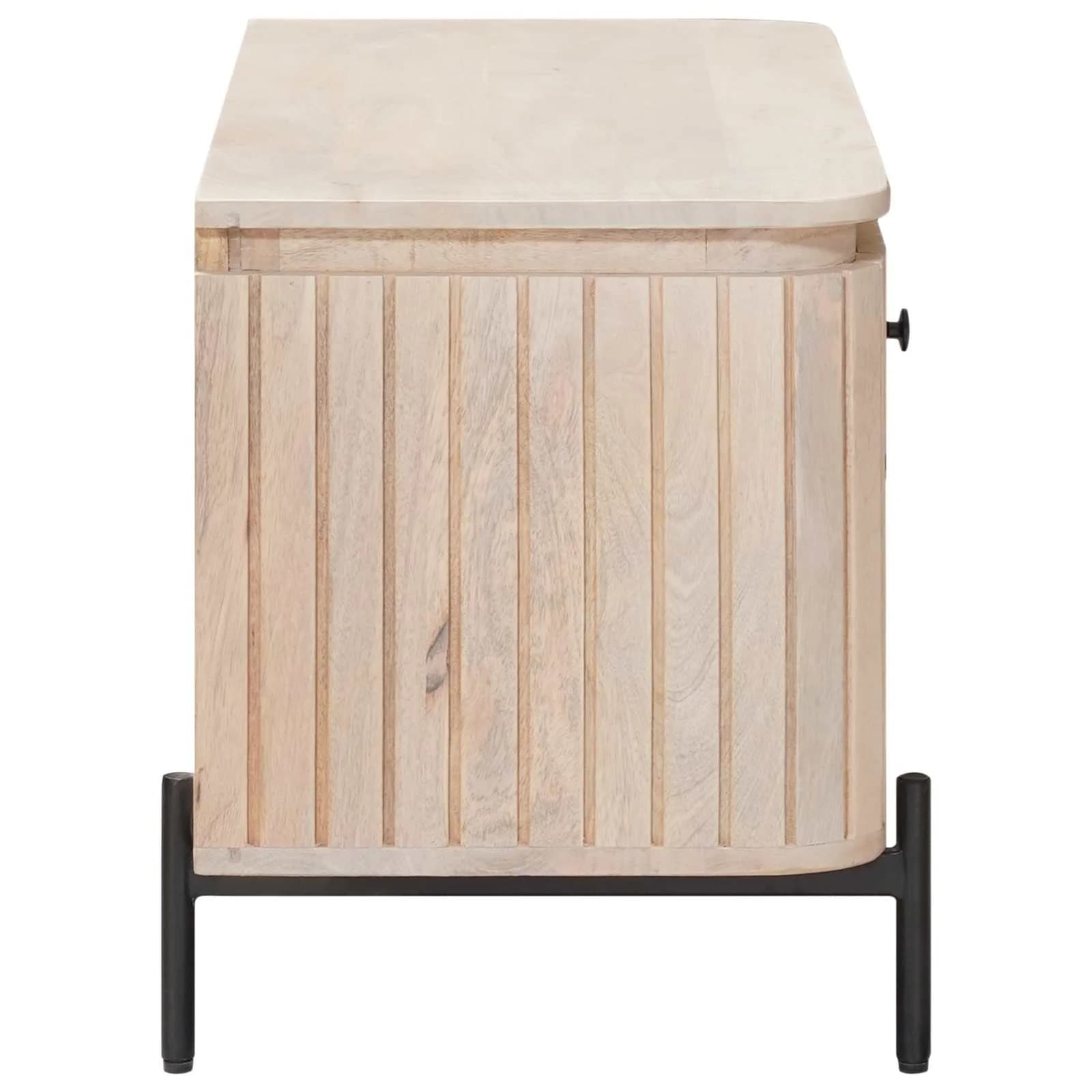 Klop za čevlje 85 x 37 x 48 cm Masivno mangovo les in vezan les - slika 6