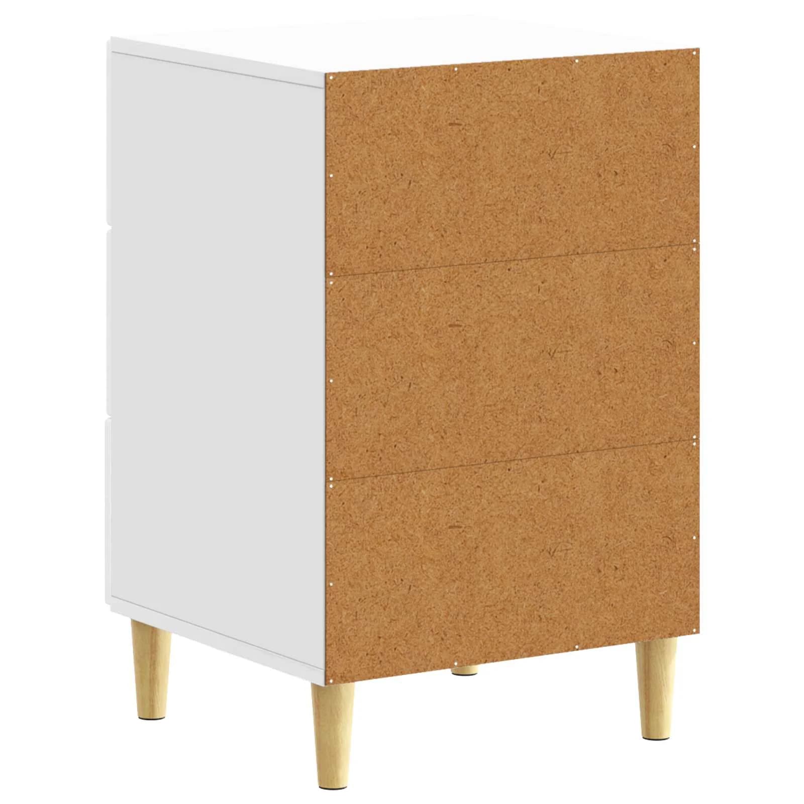 Nočna omarica Bela visok sijaj 43 x 39,5 x 66,5 cm - slika 6