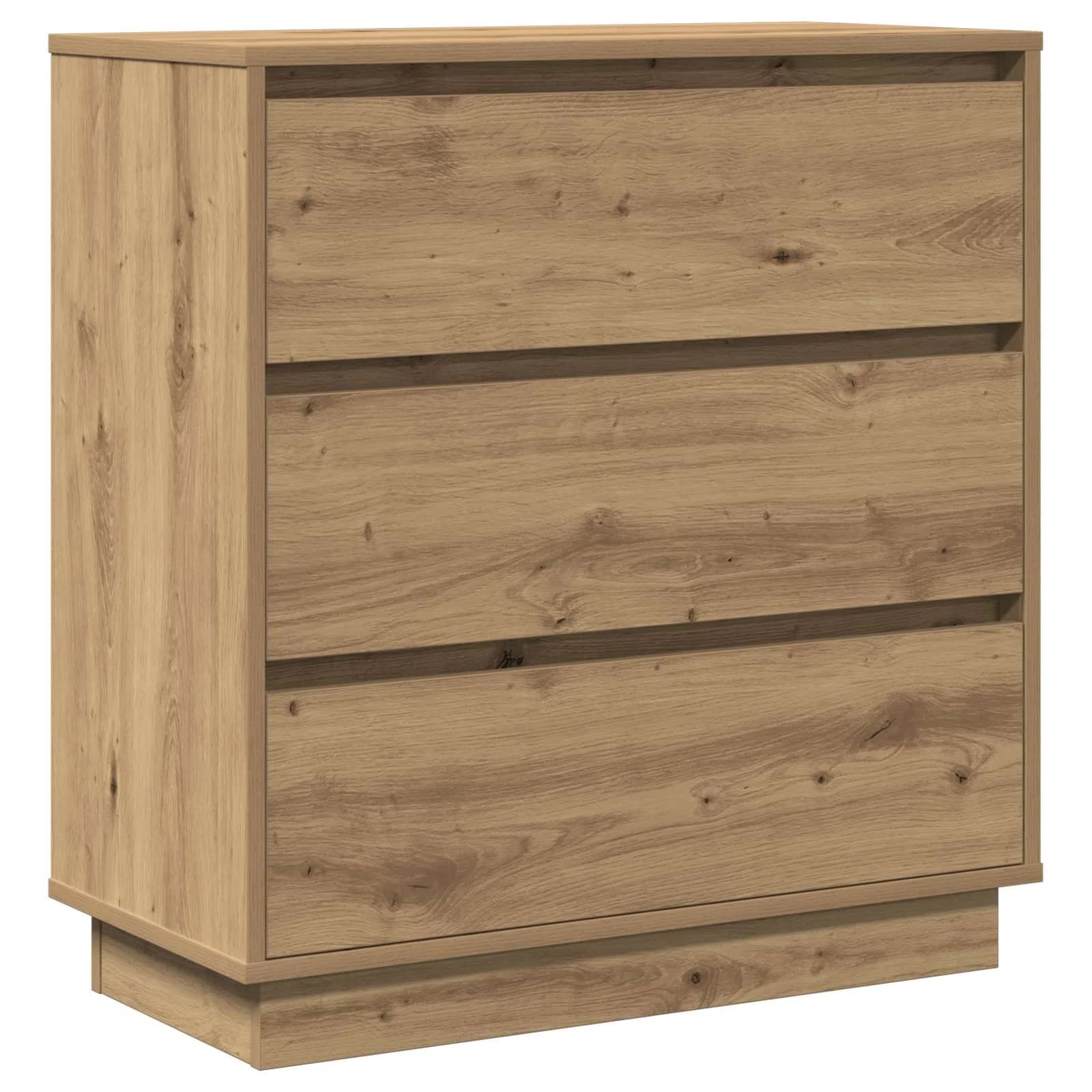 Nočna omarica Umetni hrast 71 x 34,5 x 75 cm Inženirski les - slika 2