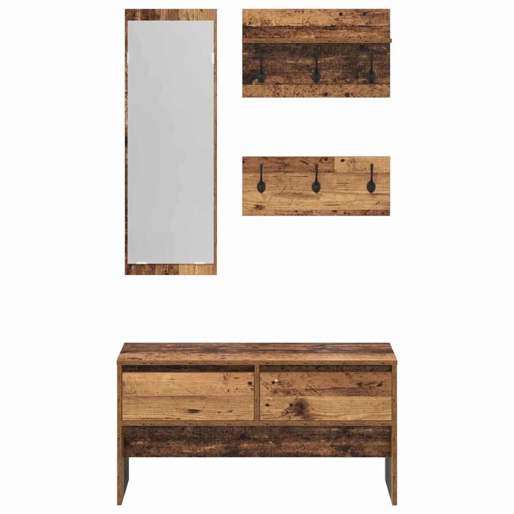 Komplet pohištva za predsobo 4 kos Star les 90 x 31 x 46,5 cm - slika 10