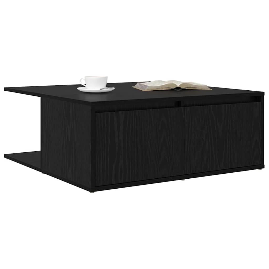 Klubska miza Črni hrast 80 x 80 x 31 cm Inženirski les - slika 3