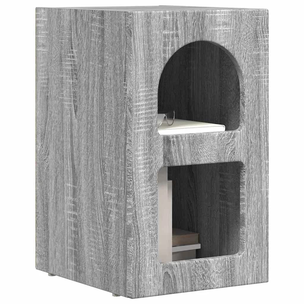 Nočna omarica ELST Siva Sonoma 29,5 x 33,5 x 50 cm - slika 3