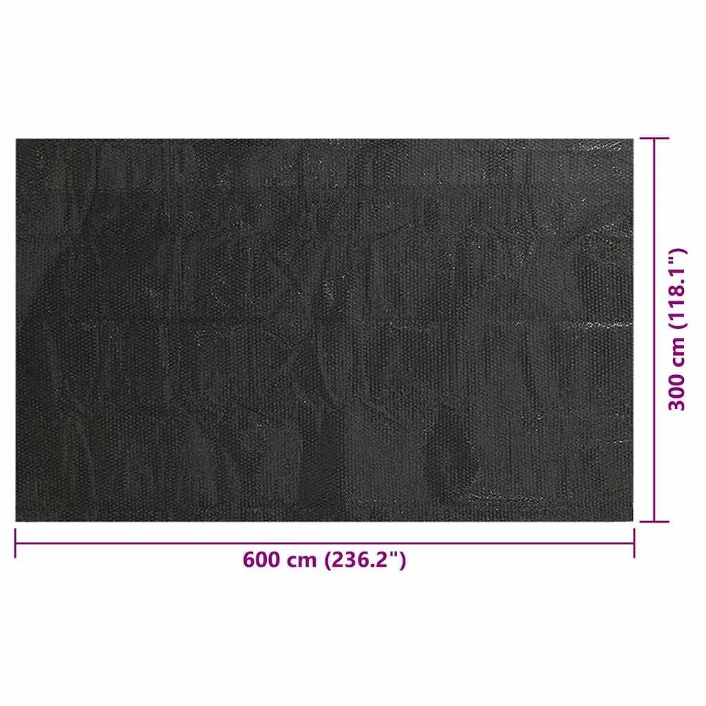 Pokrivalo za bazen črno 600x300 cm PE - slika 6