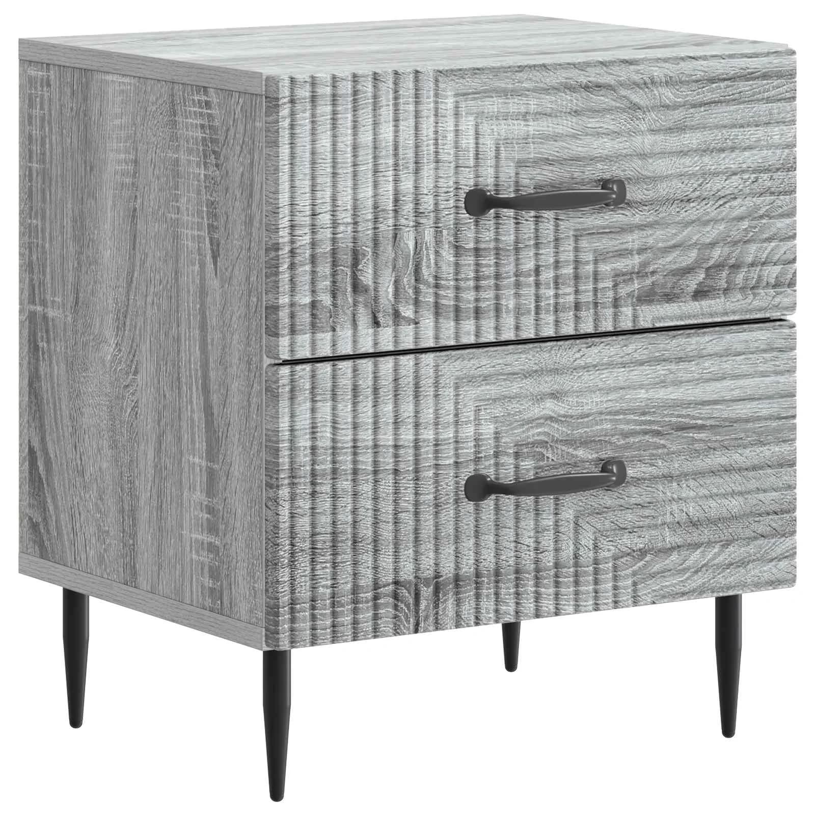 Nočna omarica 2 kos Siva Sonoma 43 x 34,5 x 47,5 cm - slika 5