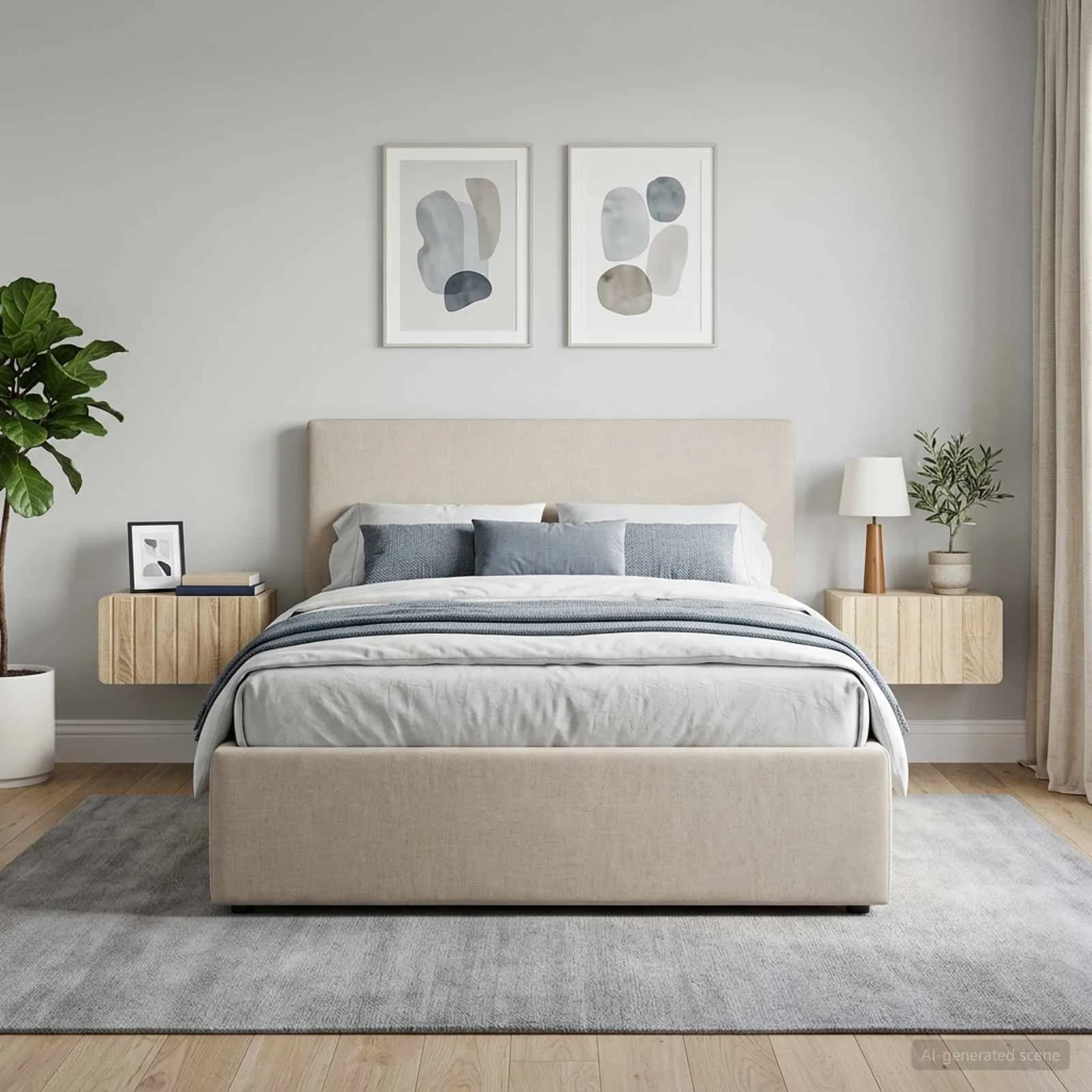 Stenski nočni omarici 2 kos Sonoma hrast 49 x 34,5 x 24 cm