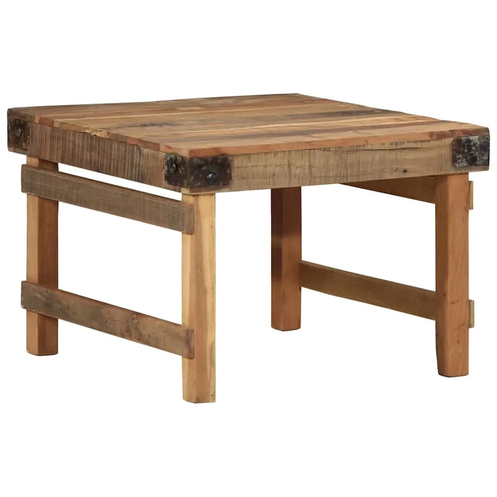 Klubska miza Rjava 60 x 55 x 40 cm Trdna obnovljena les - slika 6