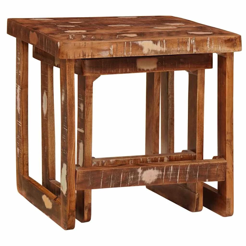 Gnezditvene mize 2 kos Rjava 46 x 46 x 45 cm - slika 6