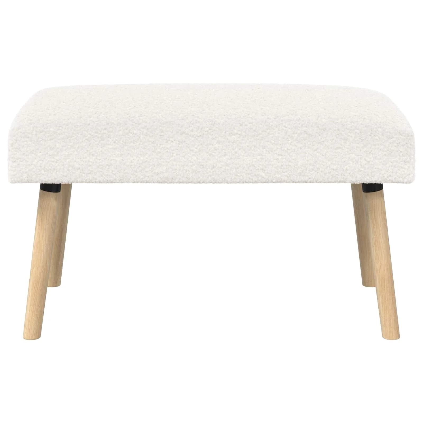 klop Enobarvno Krem 80 x 40 x 46 cm Bouclé - slika 5