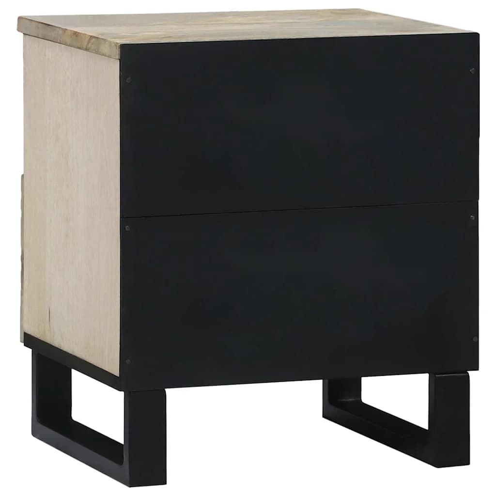 Nočna omarica 2 kos Bela 40 x 33 x 46 cm Inženirski les - slika 6
