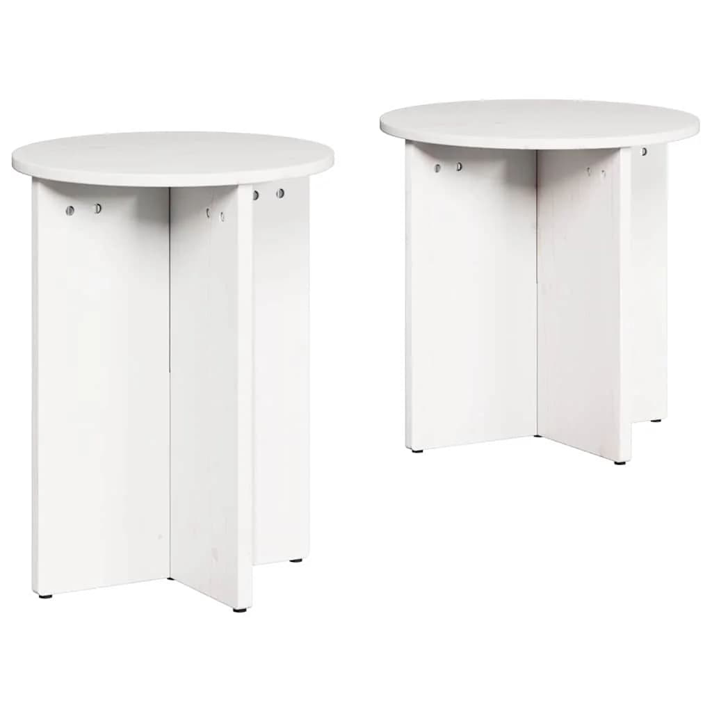 Klubska miza 2 kos Bela 41,5 x 41,5 x 46 cm - slika 2
