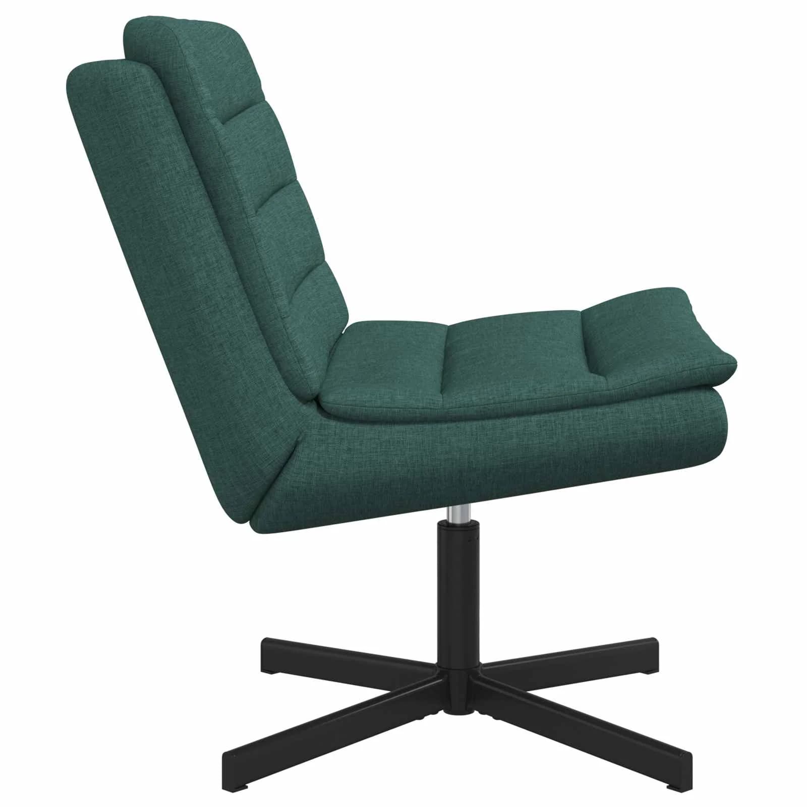 Vrtljiv stol Temno zelena 63 x 75 x 76 cm blago - slika 3