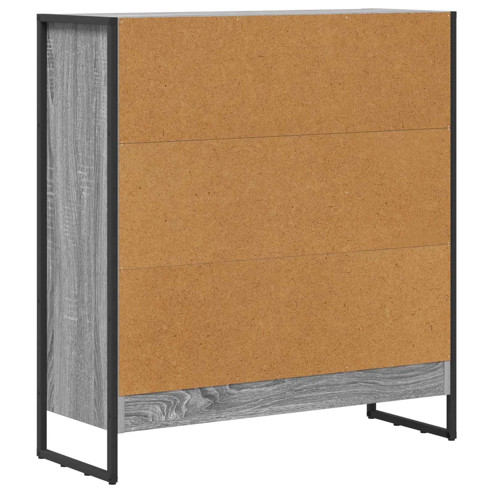 Knjigovni omar 80 x 30 x 86,5 cm Inženirski les Siva Sonoma - slika 7