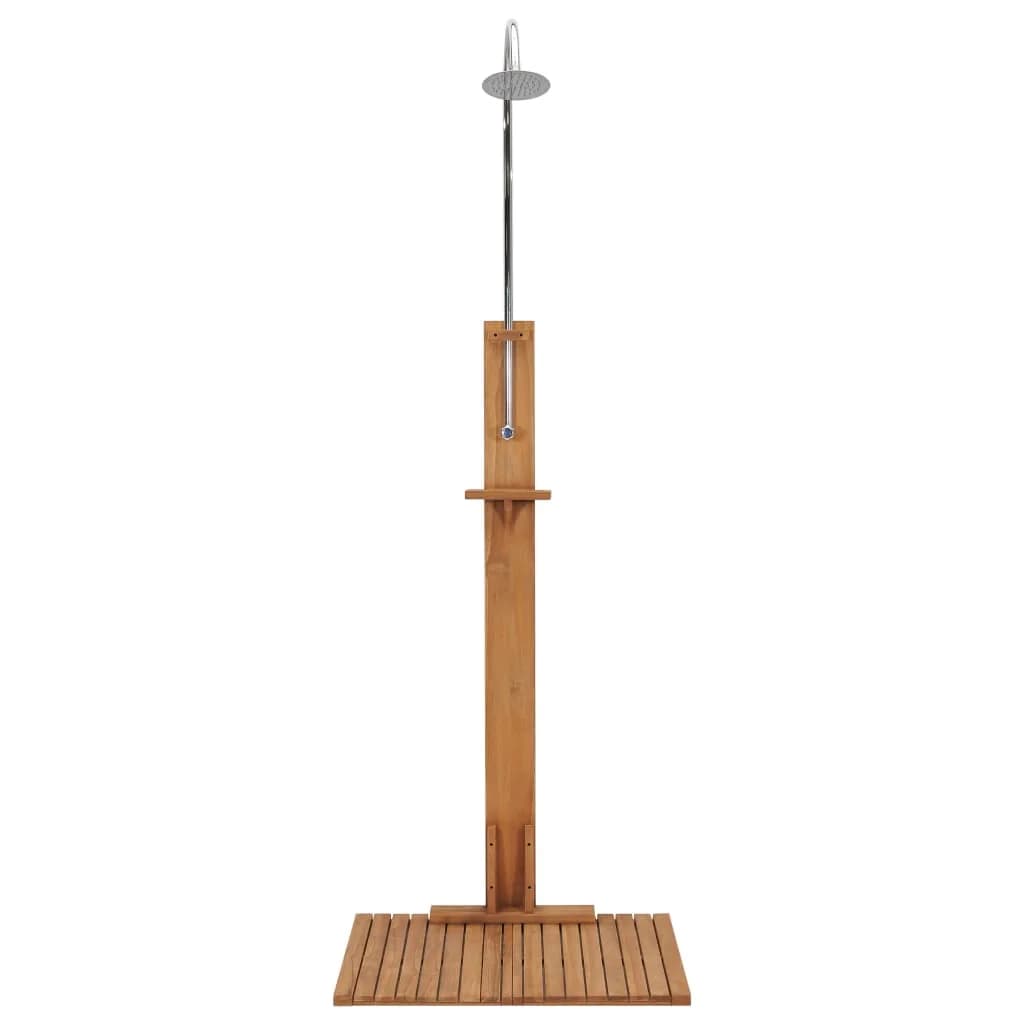 Vrtni tuš 75x75x210 cm trdna tikovina - slika 5