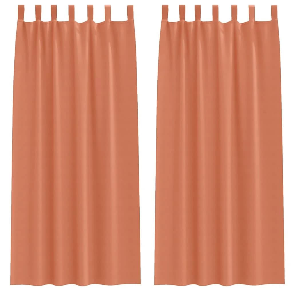 Zavese za zatemnitev z obroči 2 kos Terakota 245 x 140 cm - slika 2