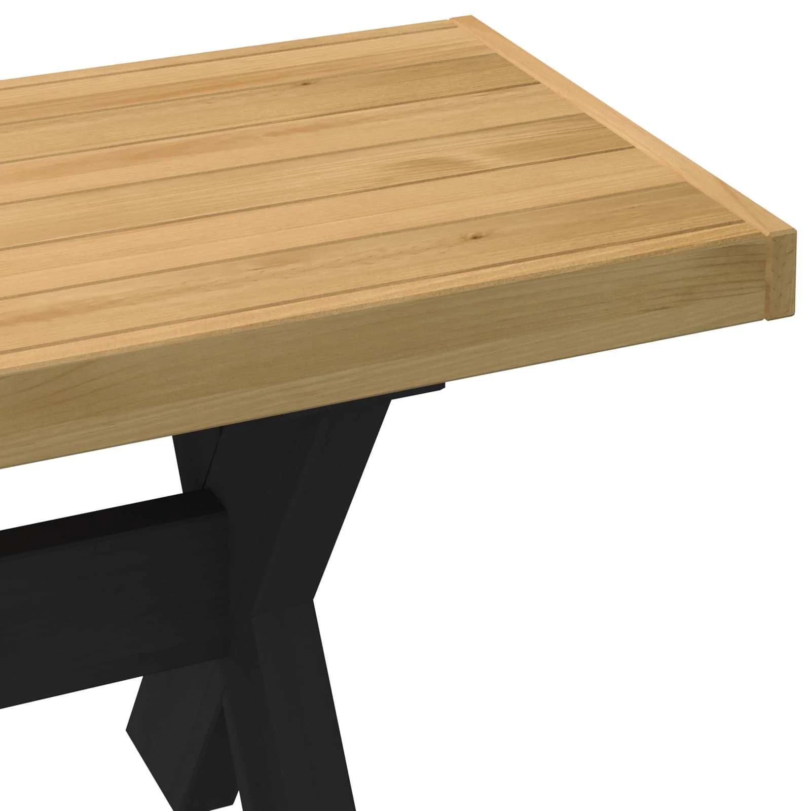 Jedilna klop NOAIN 160 x 41 x 45 cm Masivna borovina Naravna - slika 7